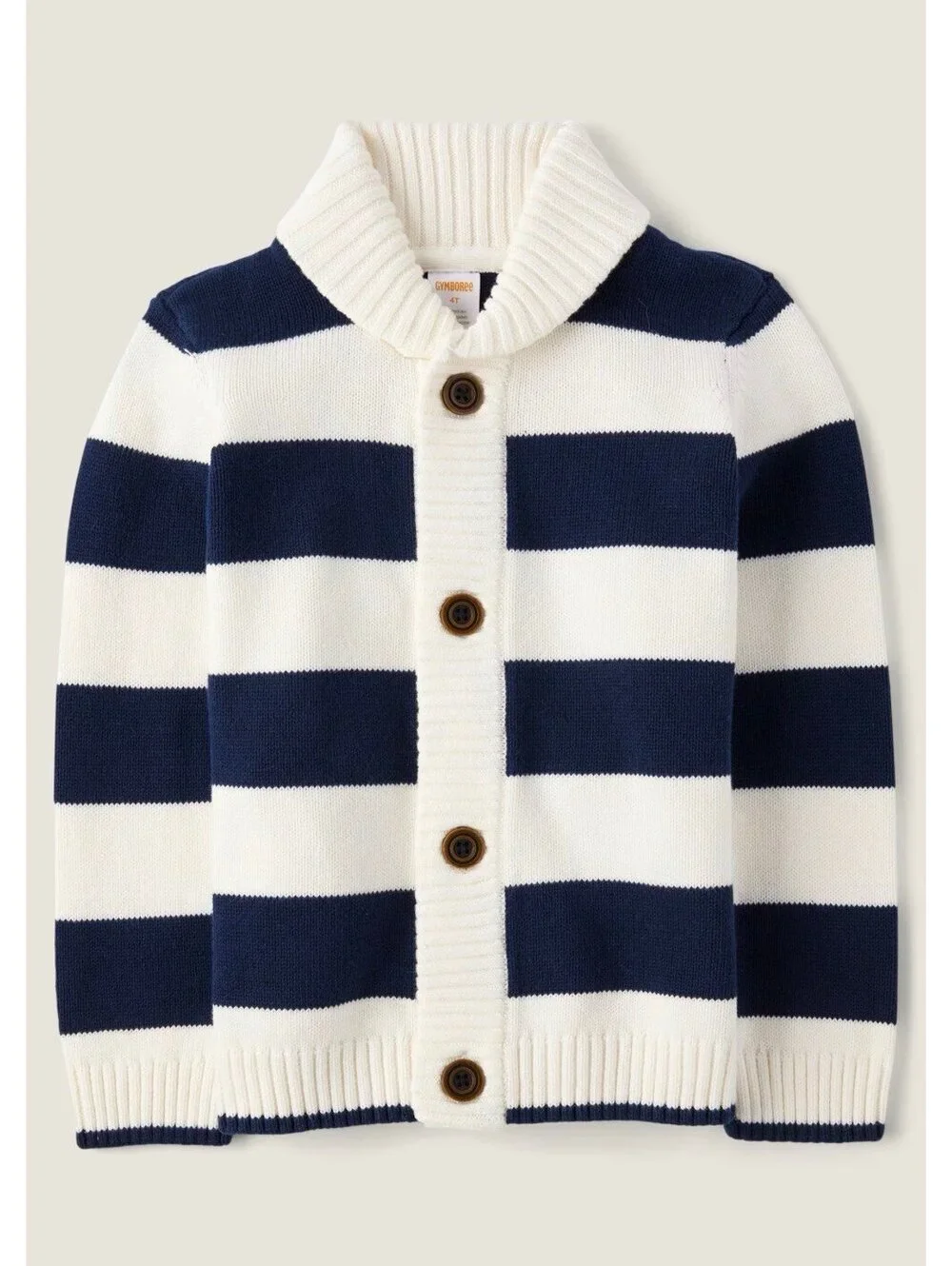 Gymboree Boys Striped Shawl Cardigan Sweater (3T)*Brand New/NWT